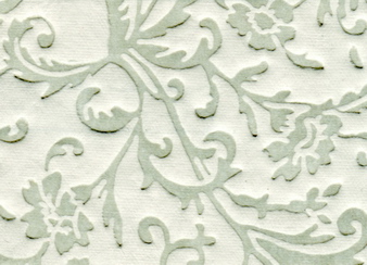 Embossed Floral Paper Dove Gray & White