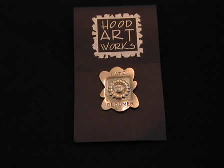 Sterling Art Pin Late Bloomer