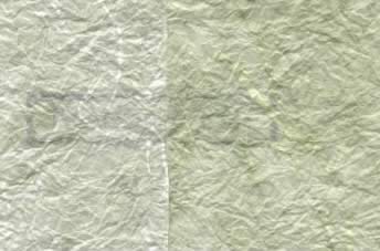 Unryu Reversible Paper White & Green Mist