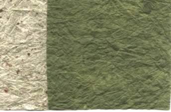 Unryu Reversible Paper Spring Green & Natural w Chiri