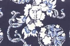 Washi Print Paper Navy Blue w Flowers