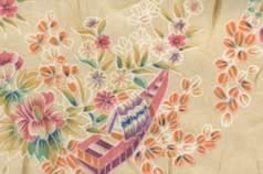 Washi Print Paper Cream w Flowers & Boats