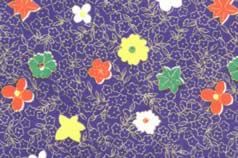 Washi Print Paper Blue w Small Flowers & Gold