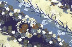 Washi Print Paper Tan w Vines & Gold