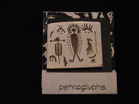 Petroglyph Pin Man w Symbols