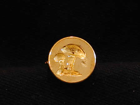 Wax Seal Brass Round Mushroom