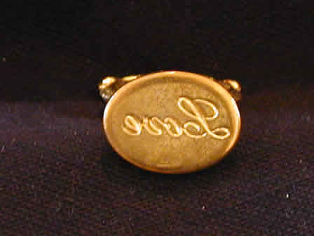 Wax Seal Brass Oval Love