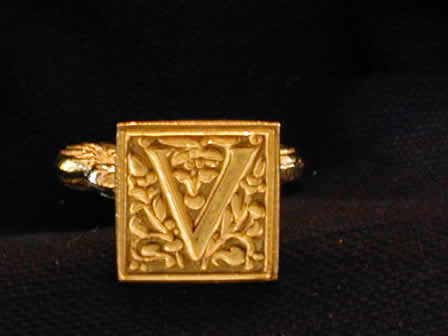 Wax Seal Brass Square V