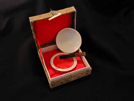 Chop Ink In Porcelain Dish Red